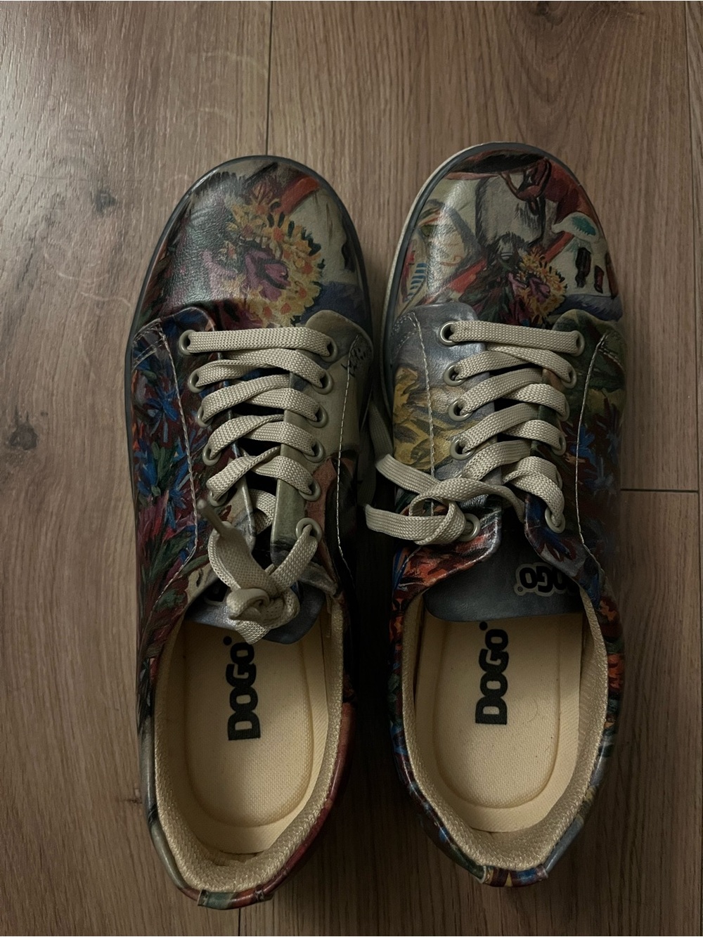 DOGO Floral Printed Lace-Up Sneakers - Multicolor Vegan for Men’s
